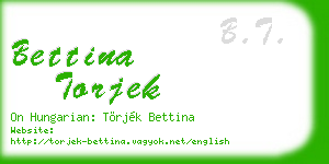 bettina torjek business card