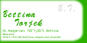 bettina torjek business card